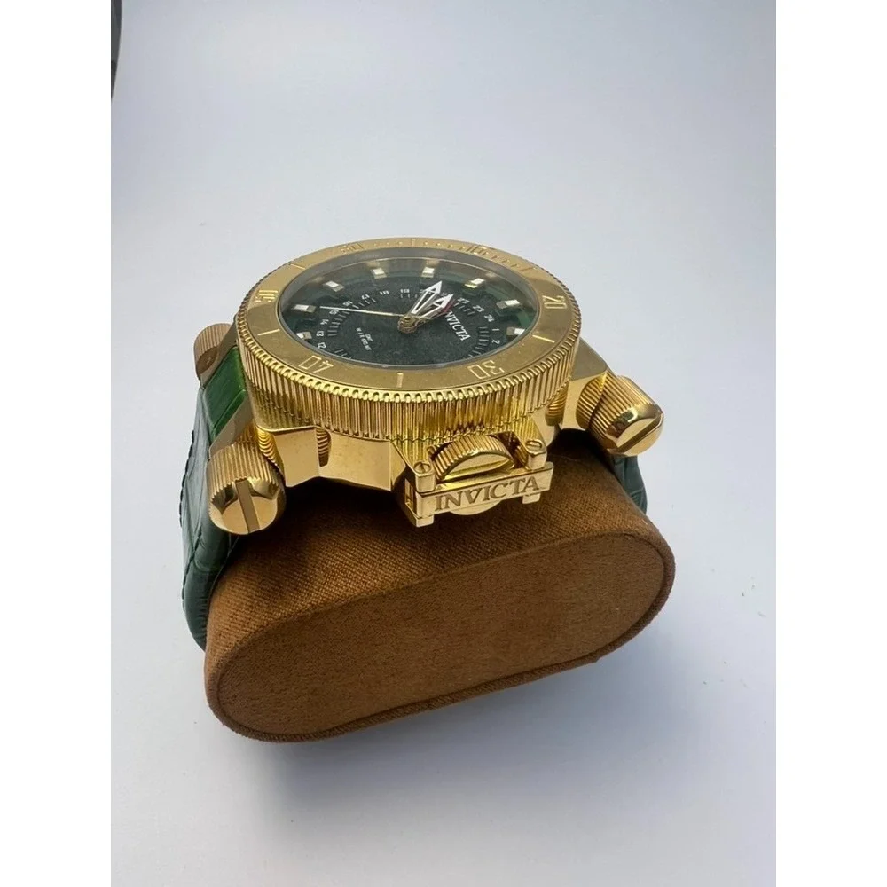 #W015 Invicta Coalition Forces 29250 Swiss Quartz 51mm Green Leather Men's Watch